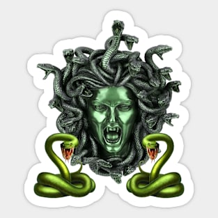 Green Snake Medusa Gorgon Sticker